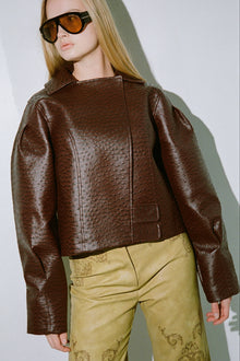 Oliver Ostrich Jacket | Mahogany