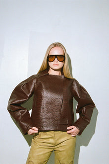 Oliver Ostrich Jacket | Mahogany