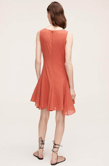 Cotton Voile Godet Dress | Carnelian