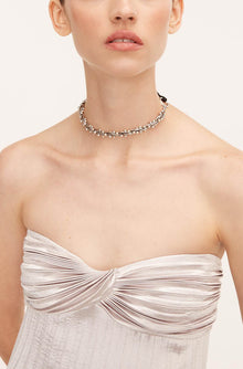 LamÃ© Pleated Dress | Silver