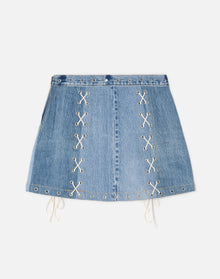 Womens | Denim Laced Midi | Indigo