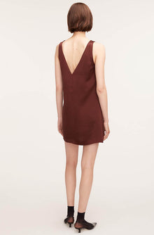 Heavy Satin Shift Dress | Raisin