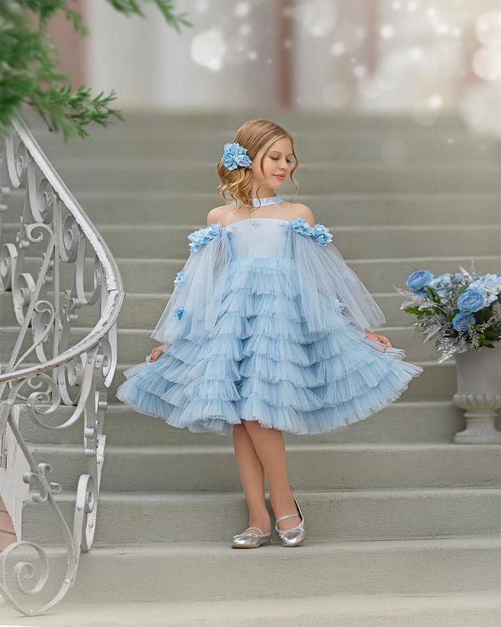 Baby Girls | Alaska Tulle Dress | Baby Blue