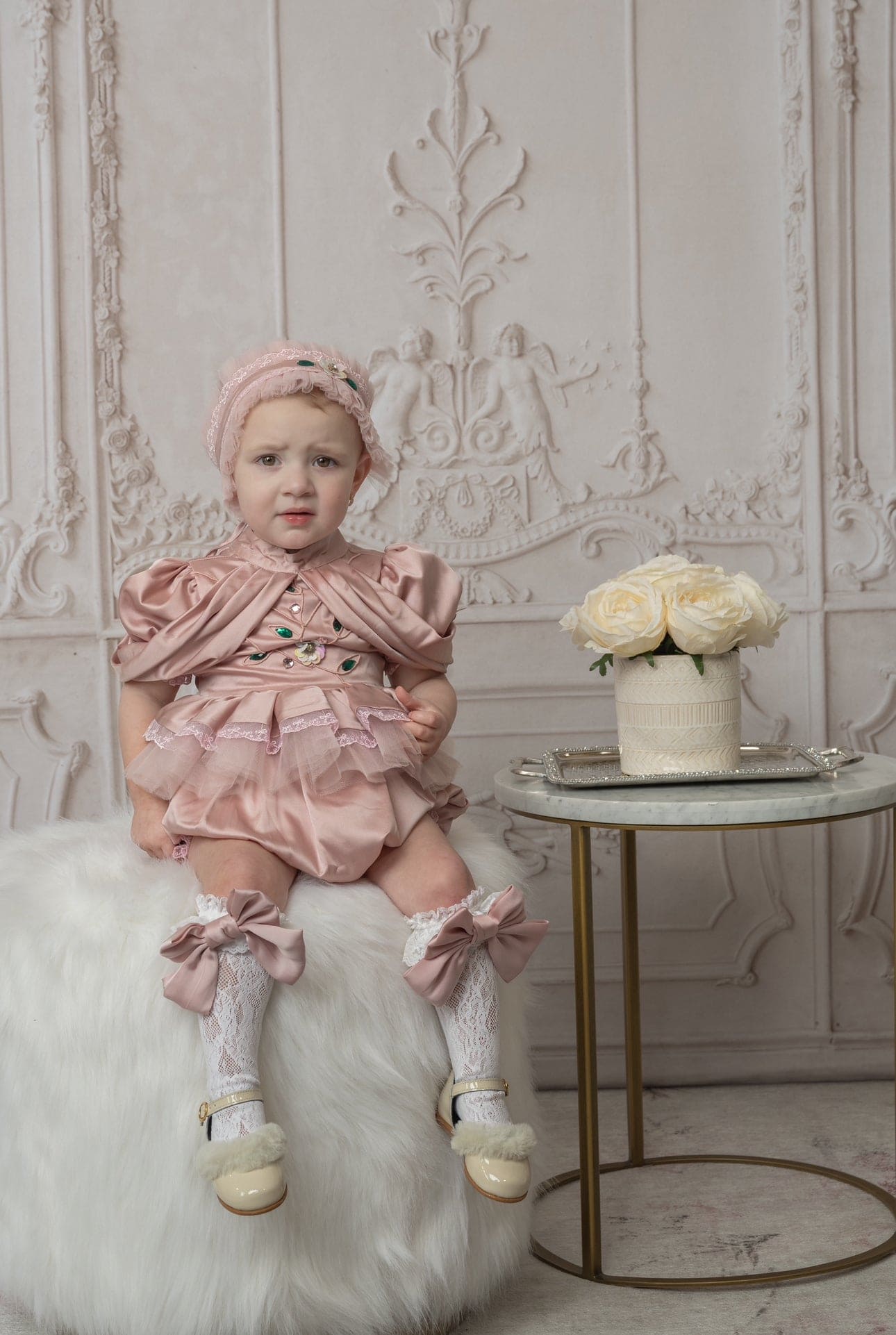 Baby Girls | Satin Ballerina Romper | Pink