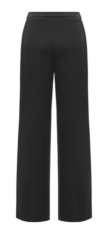 Slim Fit Wide-Leg Pant | Black