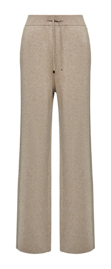 High-waisted Knit Straight Leg Pants | Camel