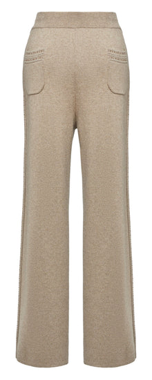 High-waisted Knit Straight Leg Pants | Camel