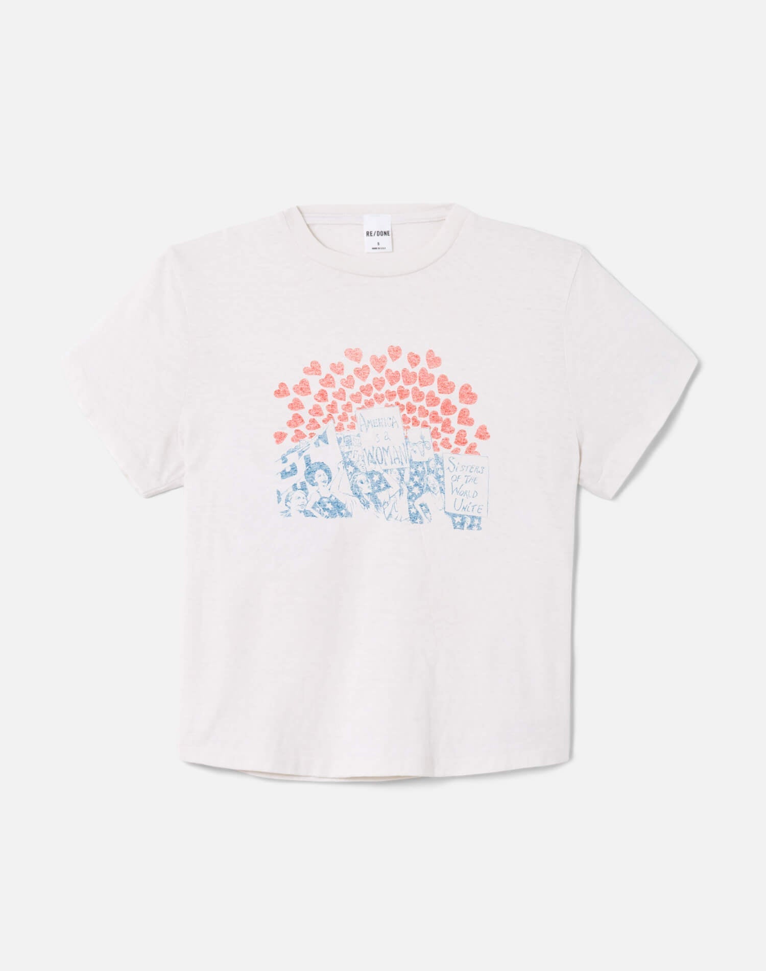 Womens | 50s Boxy "Sisters" Tee | Vintage White