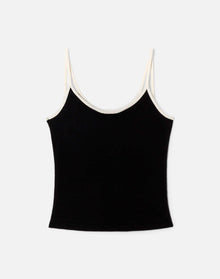 Womens | Hanes Gemini Tank | Black with Vintage White