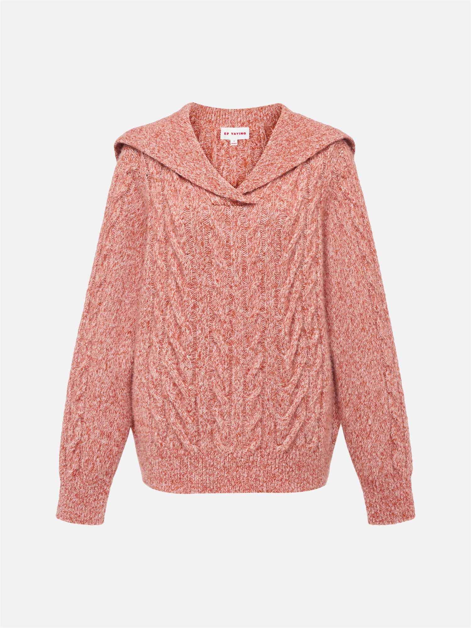 Cable Knit Pullover | Orange
