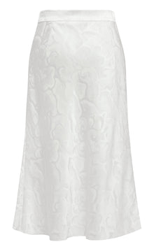Jacquard Midi Skirt | White