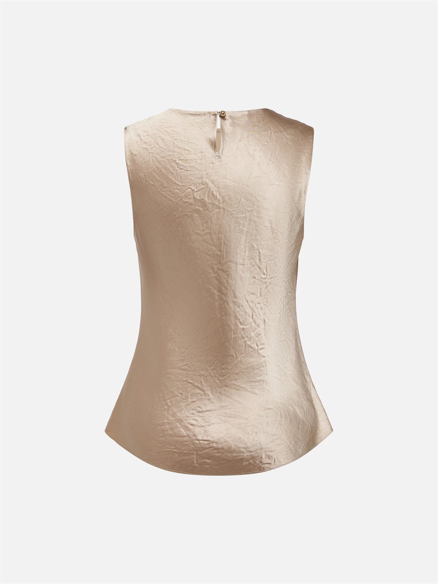 Acetate Crew Neck Inner Vest | Khaki