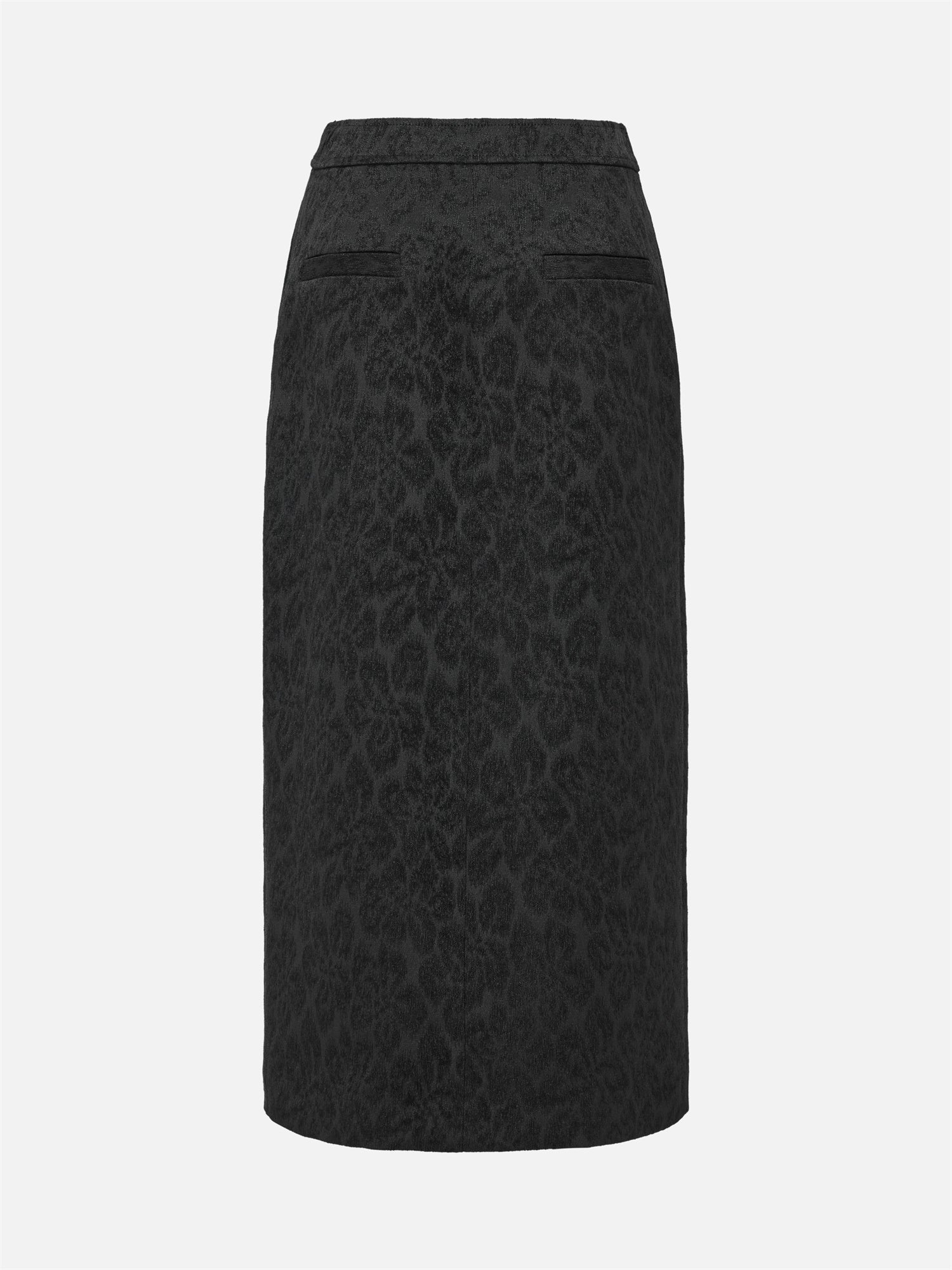 Front-Slit Maxi Skirt | Black