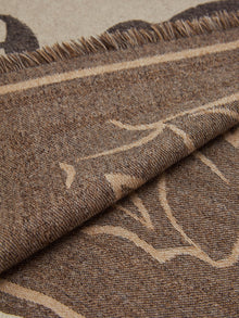 Printed Cashmere Scarf | Beige/Taupe