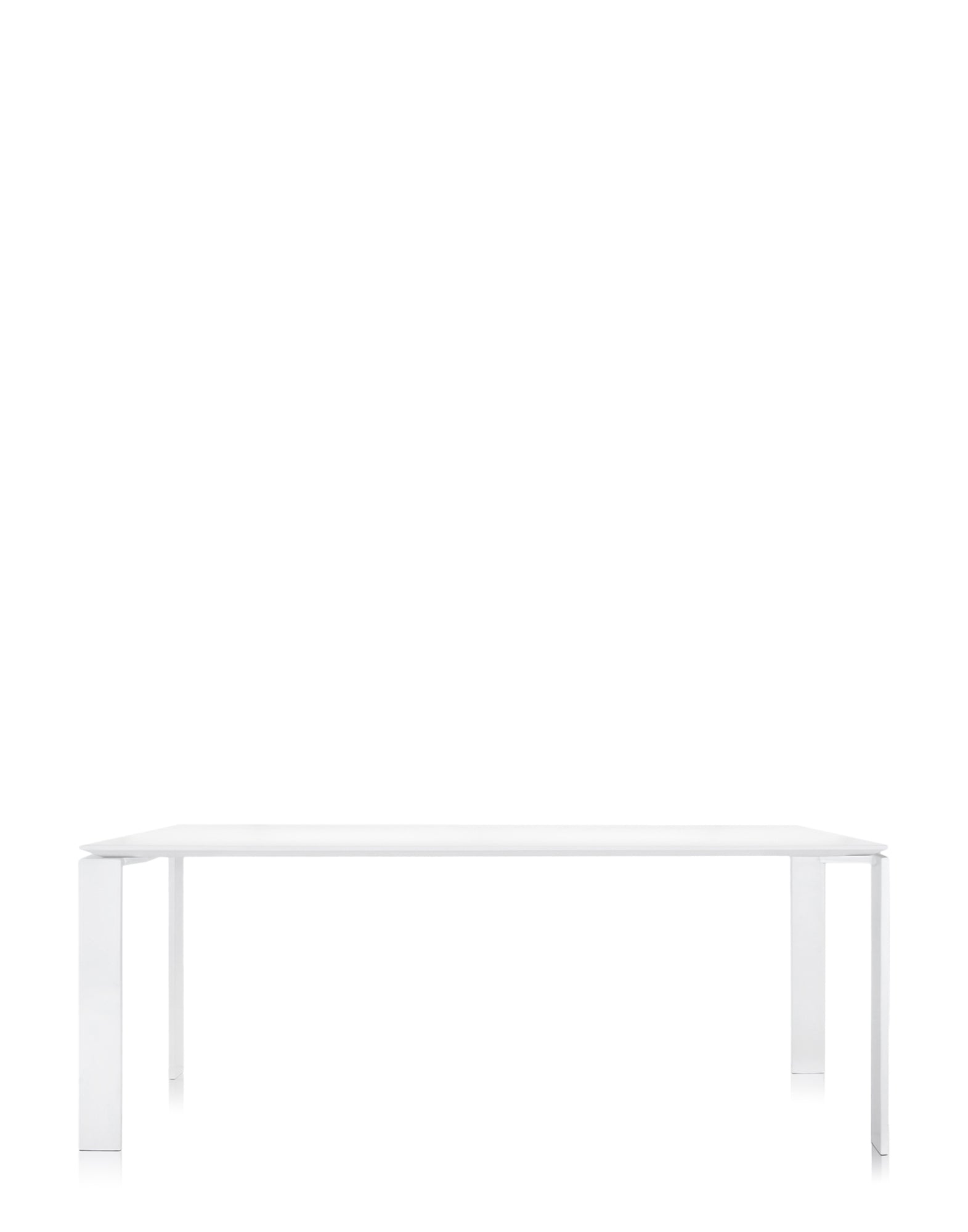 Four Rectangular Dining Table | Single | White/White