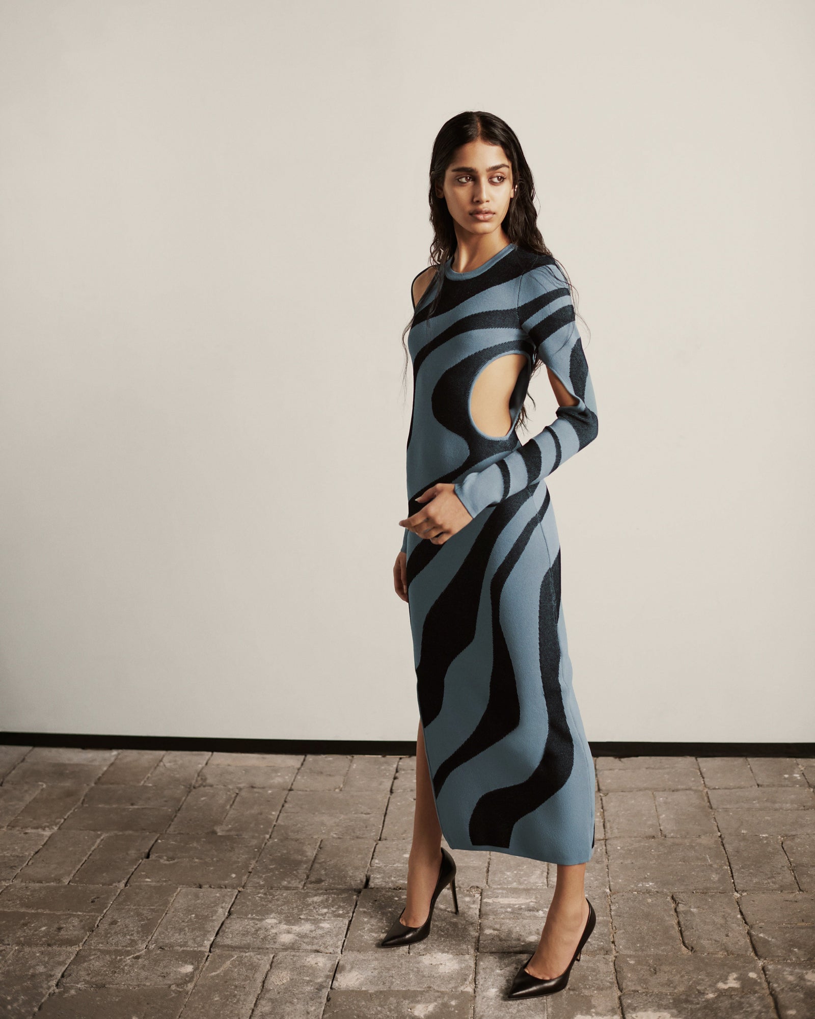 Abstract Jacquard Gown | Cinder & Black