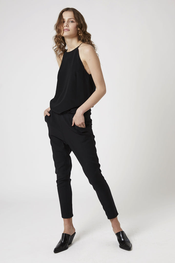 Emma Halter Neck Cami | Black