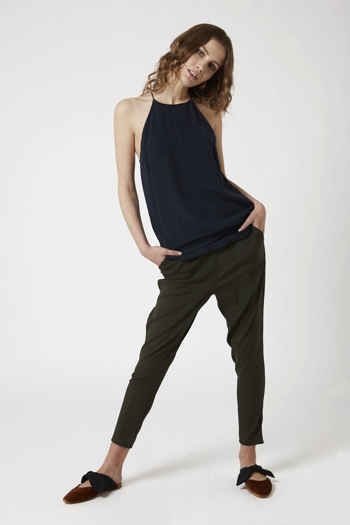 Emma Halter Neck Cami | French Navy