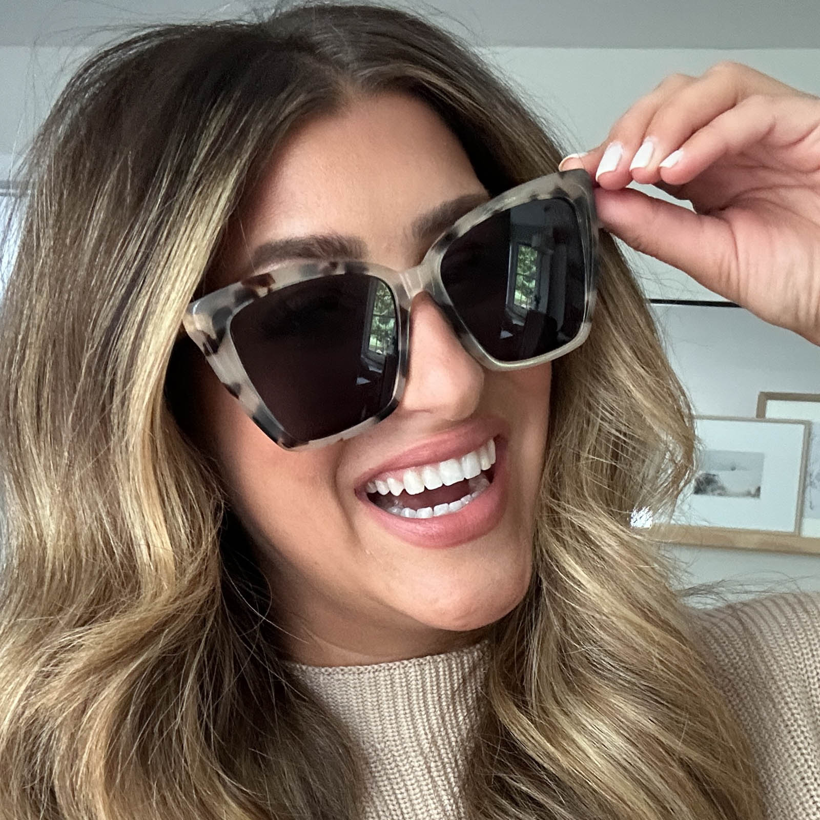 Womens | Becky II Sunglasses | Cream Tortoise | Grey Polarized Lenses
