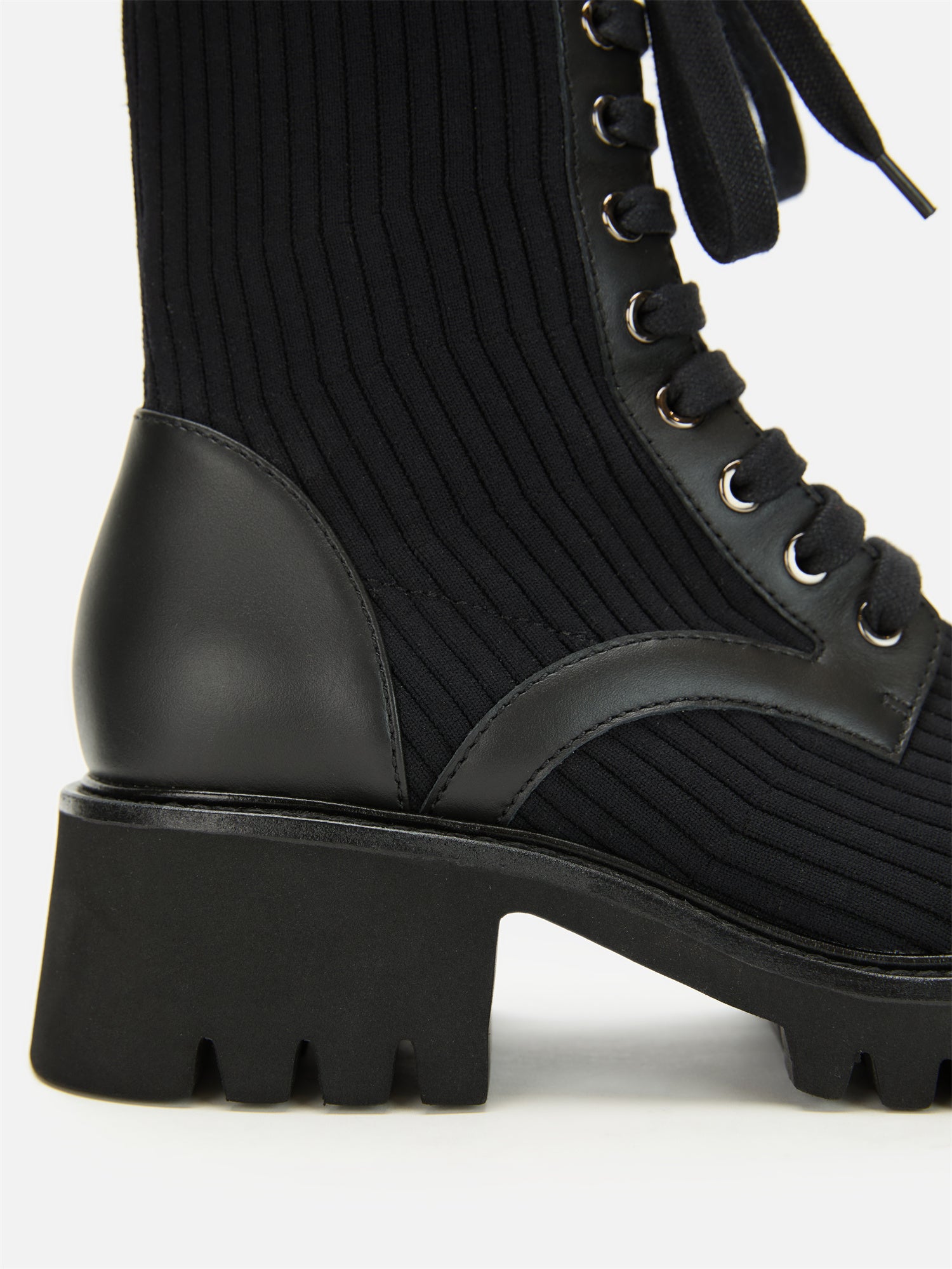 Classic Knitted Martin Boots | Black