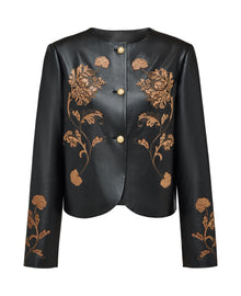 Classic Short Tweed Jacket | Black