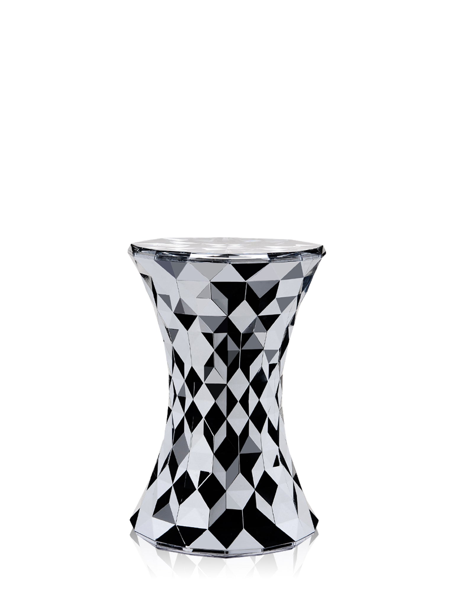 Stone Low Stool | Single | Chrome