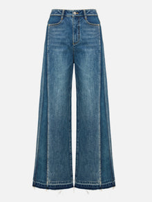 Wide-Leg Denim Trousers | Blue