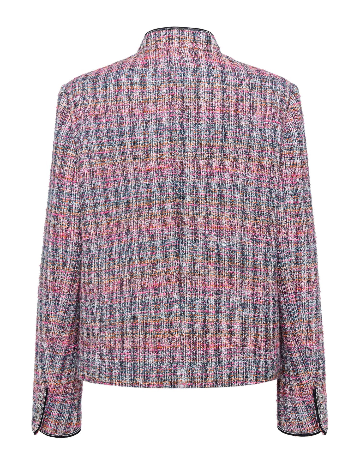 Small Stand Collar Boxy Jacket | Purple