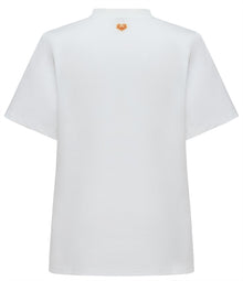 Artistic Silk-Cotton T-Shirt | White