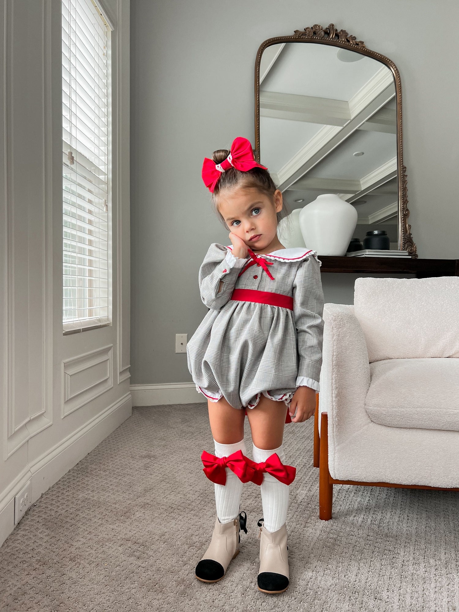 Baby Girls | Georgina Print Girl Romper | Tartan