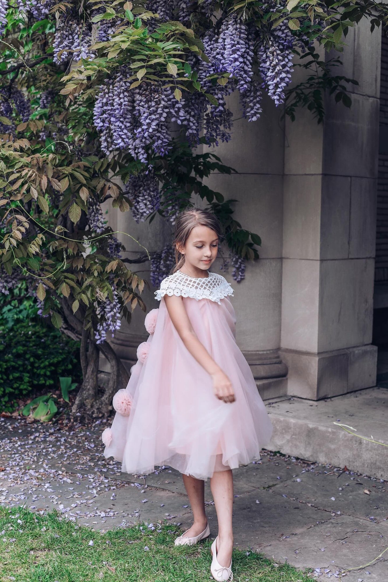 Baby Girls | Rosa Tulle Flower Dress | Pink