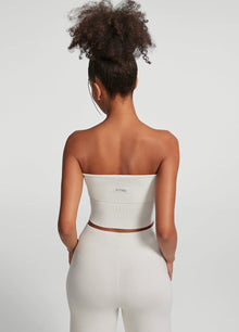 Chunky Knit Crop Top | White
