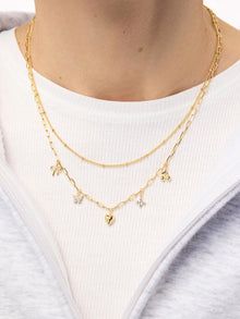 The Everyday Charm Necklace | 14K Gold on Brass | Cubic Zirconia