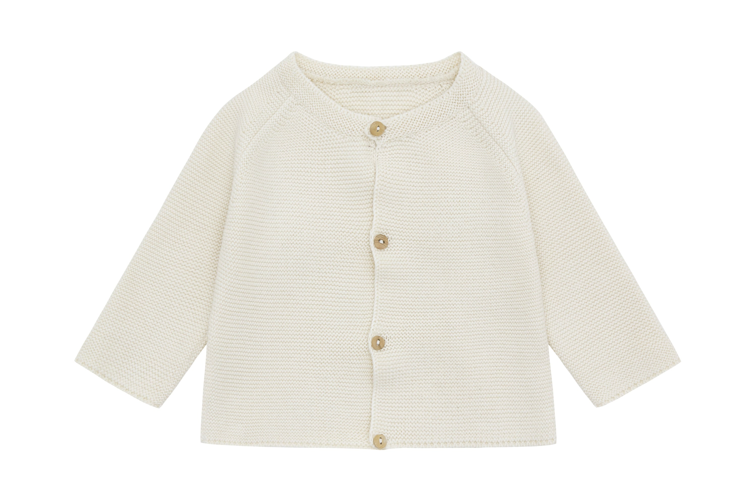 Organic Knit Cardigan | Ecru - No Dye