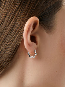 Onda Mini Hoop Earrings | Sterling Silver