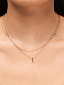 Blue Sapphire Zeno Charm | 10K Solid Gold | Blue Sapphire