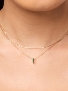 Emerald Zeno Charm | 10K Solid Gold | Emerald