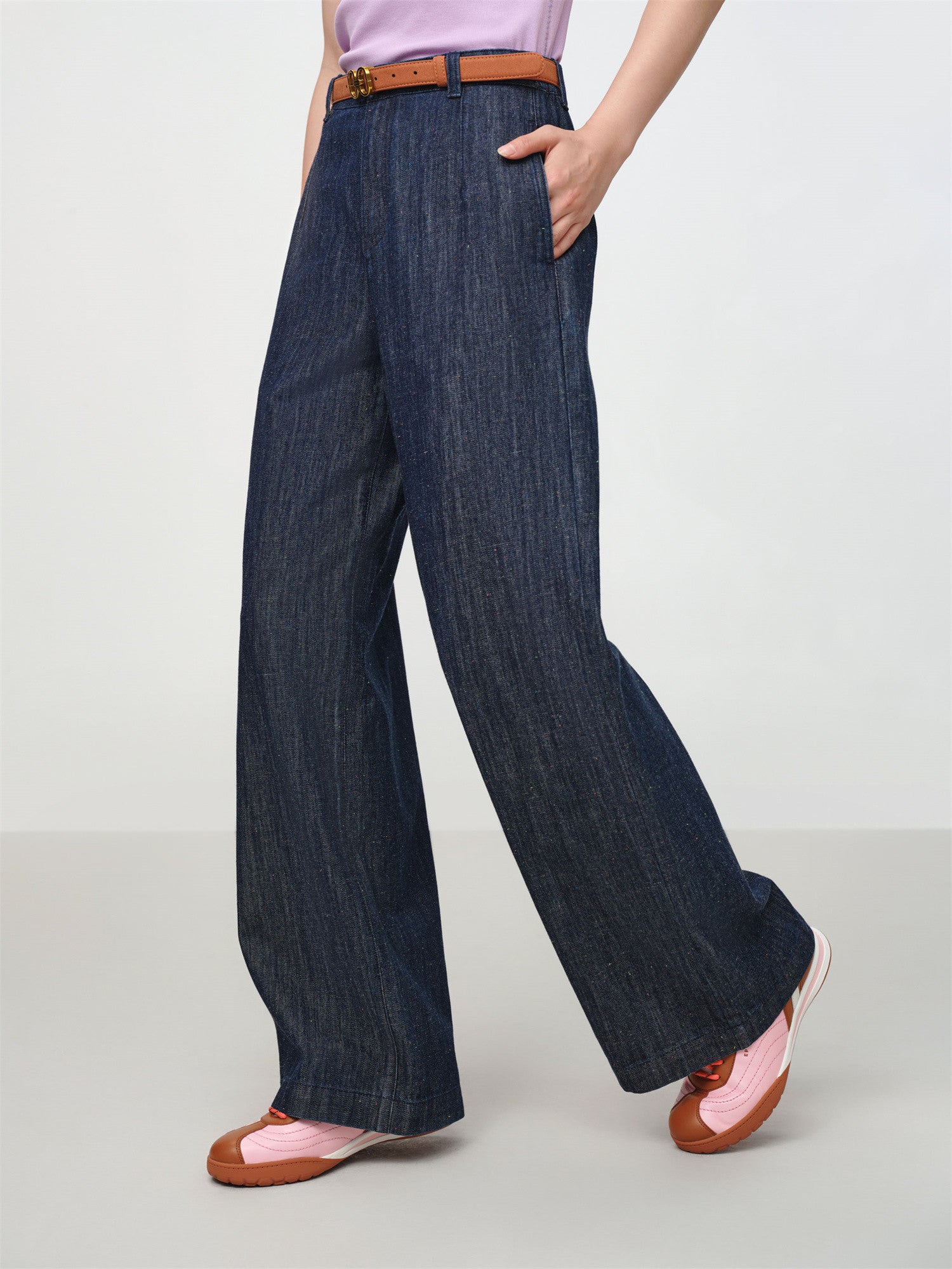 Loose Slimming Denim Jeans | Navy