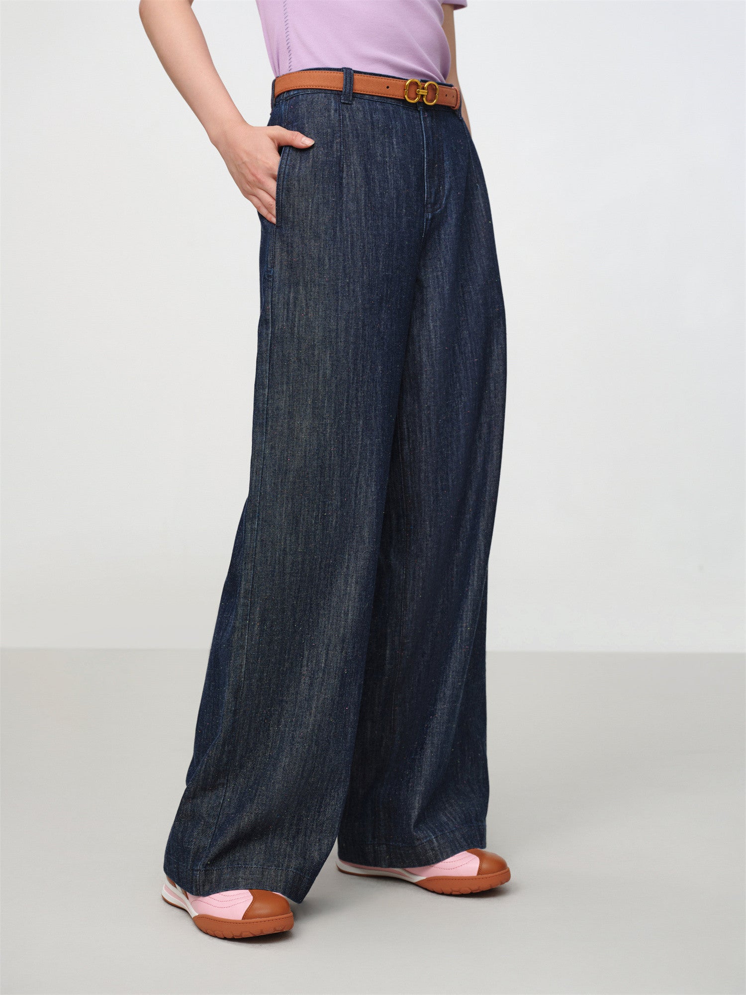 Loose Slimming Denim Jeans | Navy