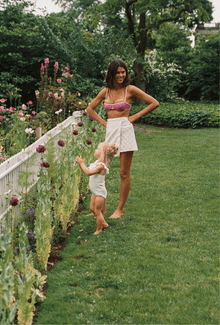 The Ingrid Top | Ischia Pink/Ivory Shine