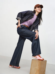 Loose Slimming Denim Jeans | Navy