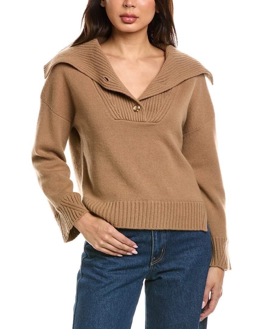 The Cashmere Project | Womens | Sailor Collar 100% Cashmere Pullover | Brown
