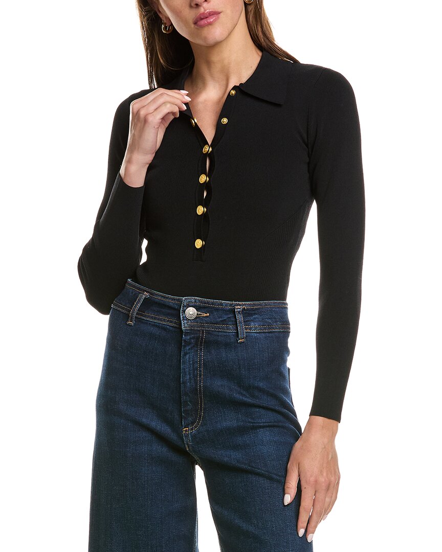 L'AGENCE | Womens | Elisabetta Knit Bodysuit | Black