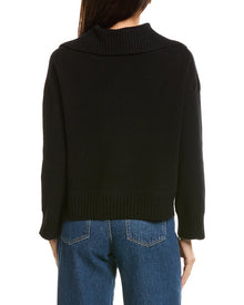 The Cashmere Project | Womens | Sailor Collar 100% Cashmere Pullover | Black