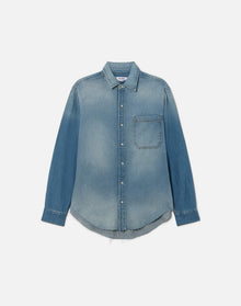 Womens | Easy Denim Shirt | Aged Worn Blue