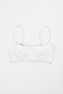 Boucle Hidden Underwire Bikini Top | White