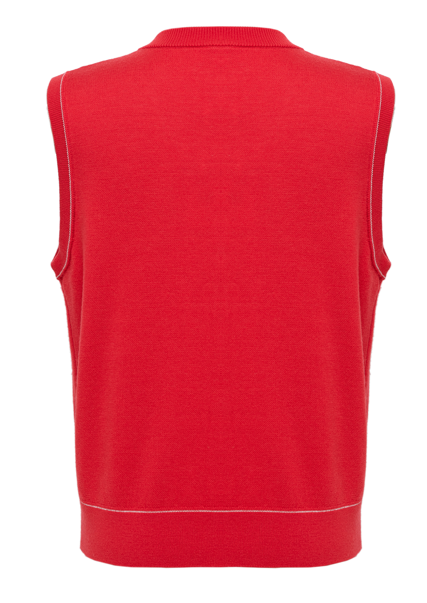 Embossed Knit Vest | Red