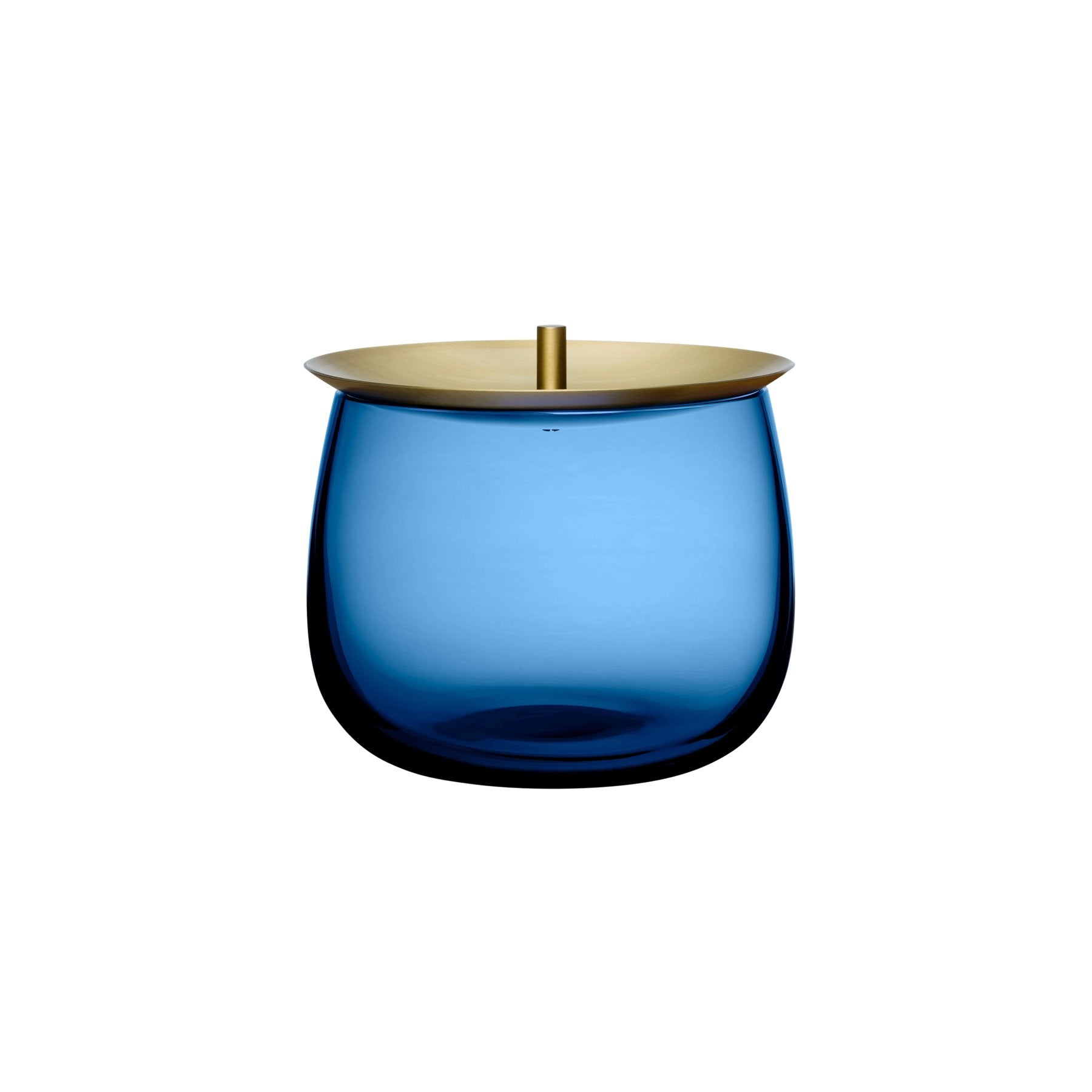 Beret Storage Box With Brass Lid - Small | Cobalt