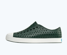 Side view of a Native Shoes Adults Jefferson | Spooky Green/ Shell White Footwear