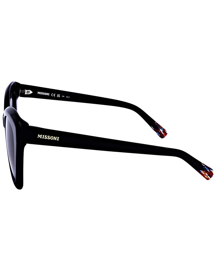 Missoni | Unisex | 54mm Sunglasses | Black | Smoke Gradient Lens